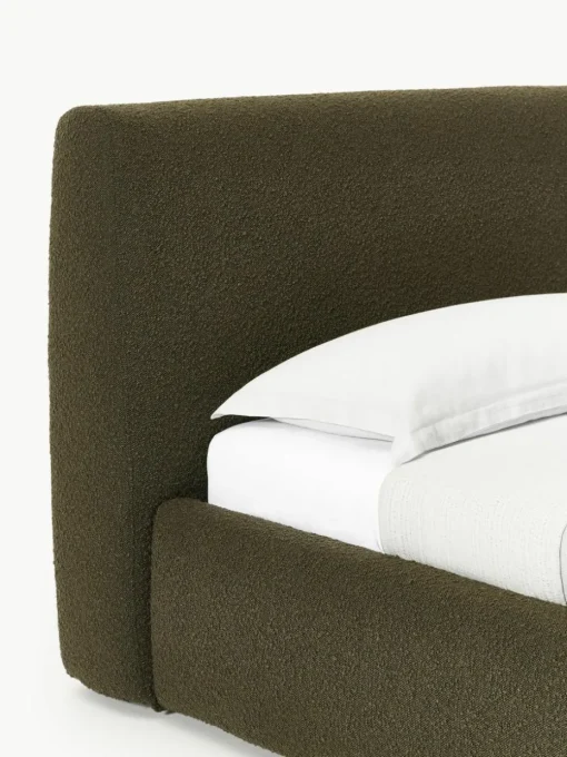 Bouclé-Einzelbett Cloud mit Stauraum