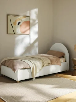 Bouclé-Einzelbett Ebba