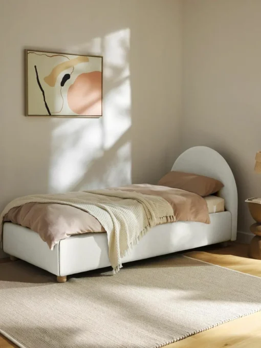 Bouclé-Einzelbett Ebba