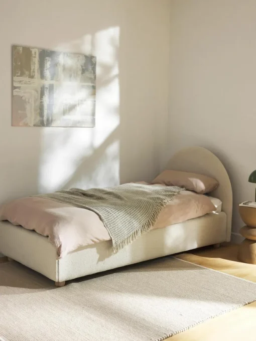 Bouclé-Einzelbett Ebba