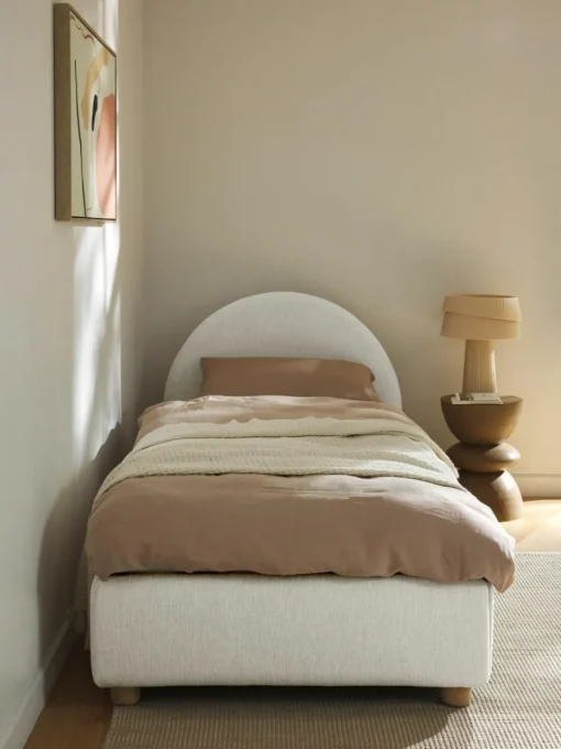 Bouclé-Einzelbett Ebba