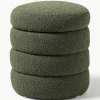 Bouclé-Hocker Alto mit Stauraum