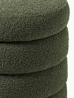Bouclé-Hocker Alto mit Stauraum