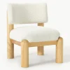 Bouclé-Loungesessel Dalma