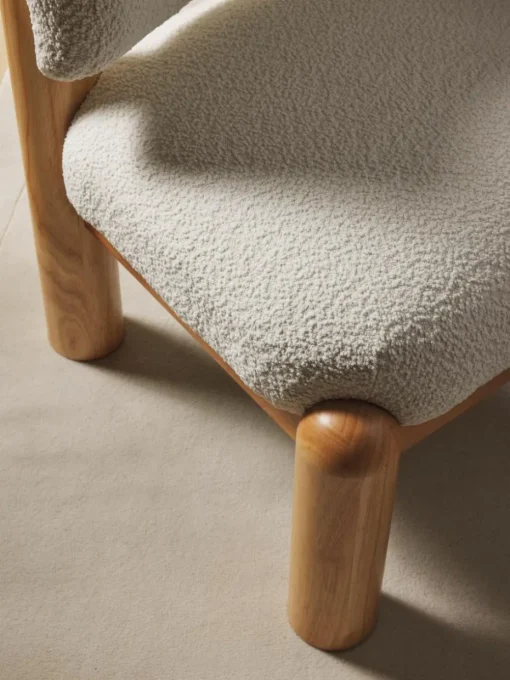 Bouclé-Loungesessel Dalma