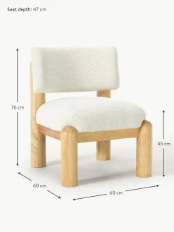 Bouclé-Loungesessel Dalma