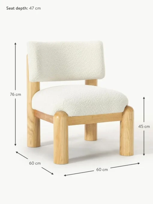 Bouclé-Loungesessel Dalma