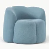 Bouclé-Loungesessel Fleur