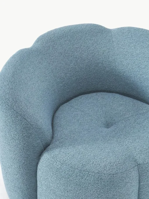 Bouclé-Loungesessel Fleur