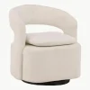 Bouclé-Loungesessel Laurel mit Drehfunktion