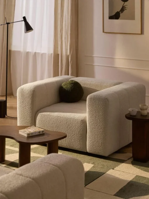 Bouclé-Loungesessel Lena
