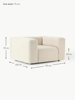 Bouclé-Loungesessel Lena