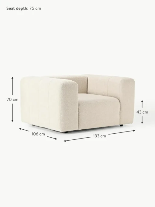 Bouclé-Loungesessel Lena