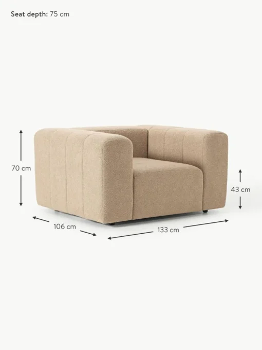 Bouclé-Loungesessel Lena