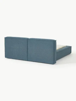 Bouclé-Polsterbett Lennon mit Stauraum