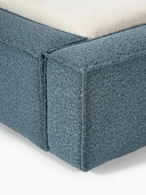 Bouclé-Polsterbett Lennon mit Stauraum
