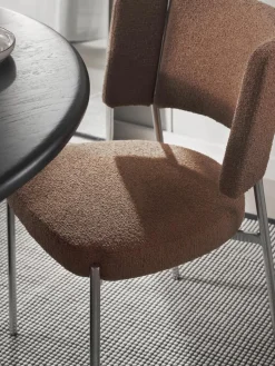 Bouclé-Polsterstühle Samantha, 2 Stück