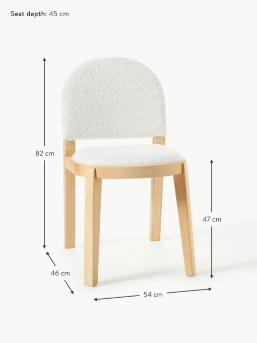 Bouclé-Polsterstuhl Neelia