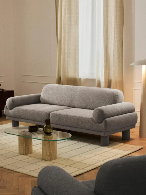 Bouclé-Sofa Lilo (3-Sitzer)