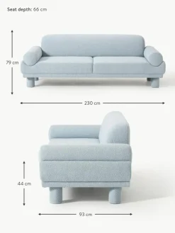 Bouclé-Sofa Lilo (3-Sitzer)