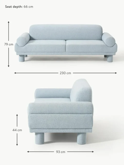 Bouclé-Sofa Lilo (3-Sitzer)