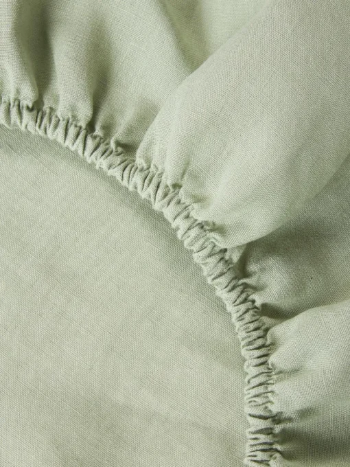 Boxspring-Spannbettlaken Airy, gewaschenes Leinen
