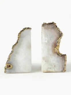 Buchstützen Sedona aus Quartz, 2er-Set
