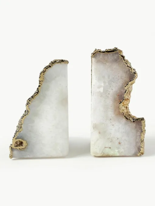 Buchstützen Sedona aus Quartz, 2er-Set