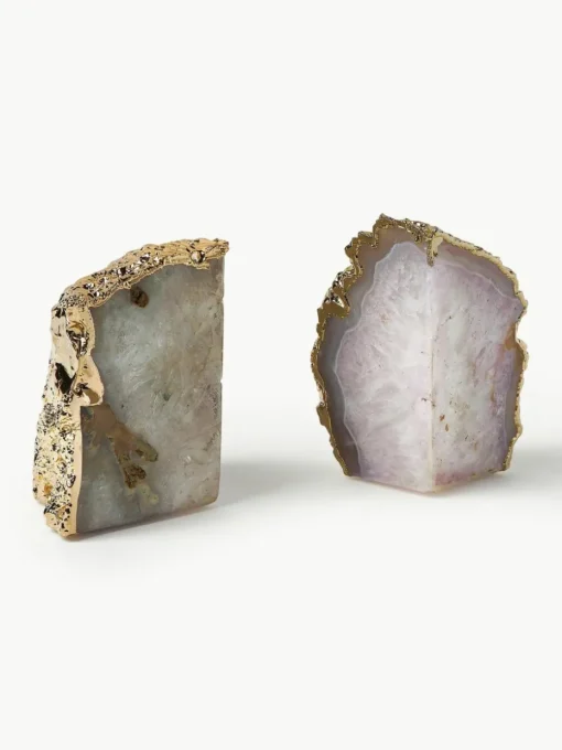 Buchstützen Sedona aus Quartz, 2er-Set