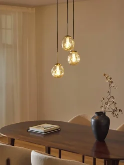 Cluster-Pendelleuchte Amora aus Glas