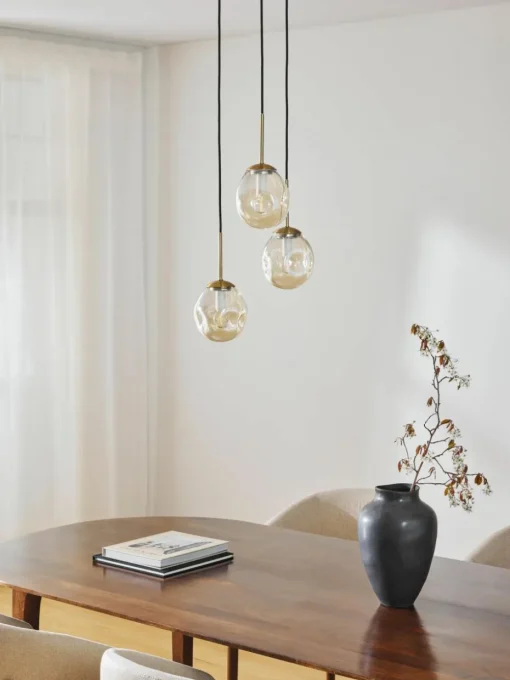 Cluster-Pendelleuchte Amora aus Glas