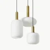 Cluster-Pendelleuchte Candela aus Opalglas
