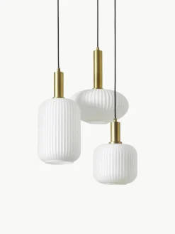 Cluster-Pendelleuchte Candela aus Opalglas