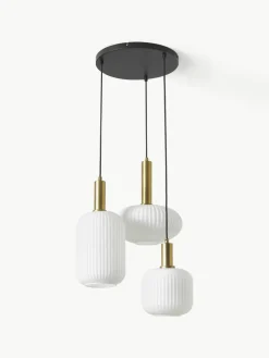 Cluster-Pendelleuchte Candela aus Opalglas