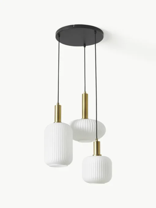 Cluster-Pendelleuchte Candela aus Opalglas