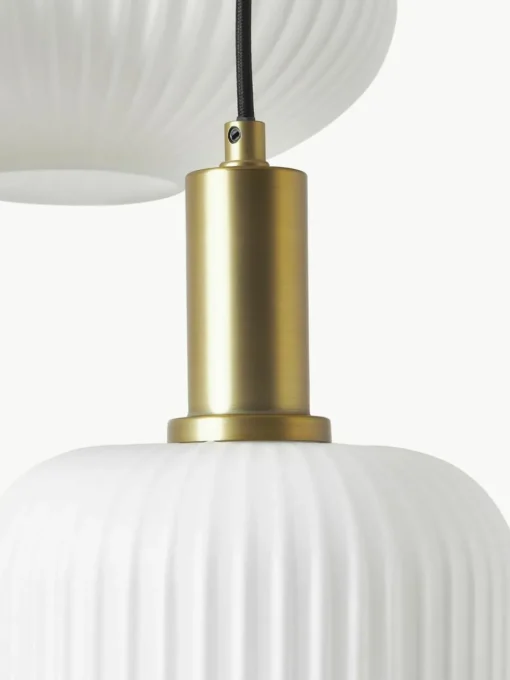 Cluster-Pendelleuchte Candela aus Opalglas