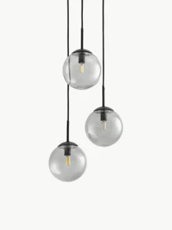 Cluster-Pendelleuchte Edie aus Rauchglas