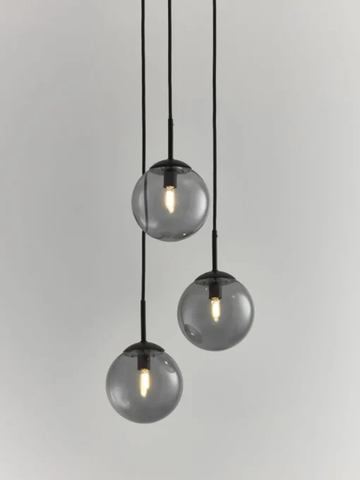 Cluster-Pendelleuchte Edie aus Rauchglas