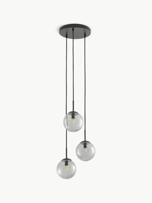 Cluster-Pendelleuchte Edie aus Rauchglas