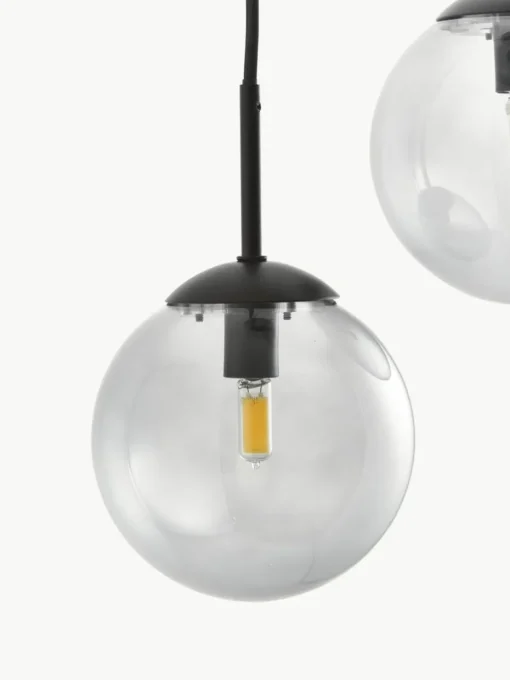 Cluster-Pendelleuchte Edie aus Rauchglas