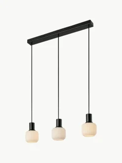 Cluster-Pendelleuchte Milford Mini aus mundgeblasenem Opalglas
