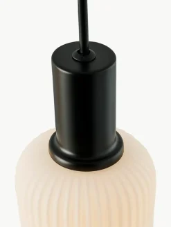 Cluster-Pendelleuchte Milford Mini aus mundgeblasenem Opalglas