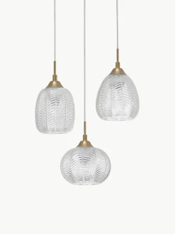 Cluster-Pendelleuchte Vario aus satiniertem Glas