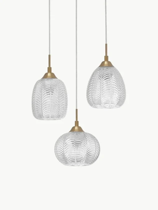 Cluster-Pendelleuchte Vario aus satiniertem Glas