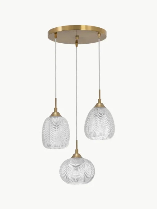 Cluster-Pendelleuchte Vario aus satiniertem Glas