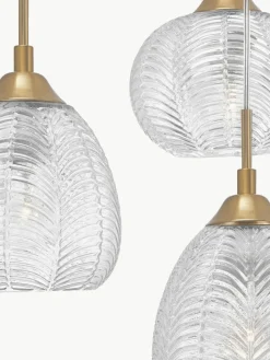 Cluster-Pendelleuchte Vario aus satiniertem Glas