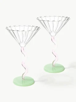 Cocktailgläser Curve aus Borosilikatglas, 2 Stück