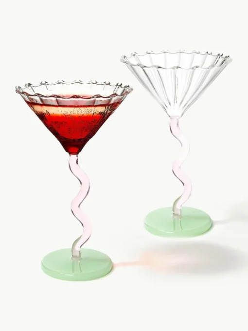 Cocktailgläser Curve aus Borosilikatglas, 2 Stück