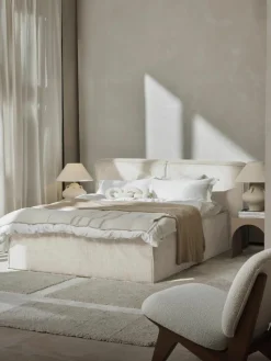 Cord-Boxspringbett Lennon