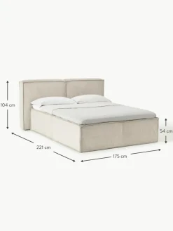 Cord-Boxspringbett Lennon
